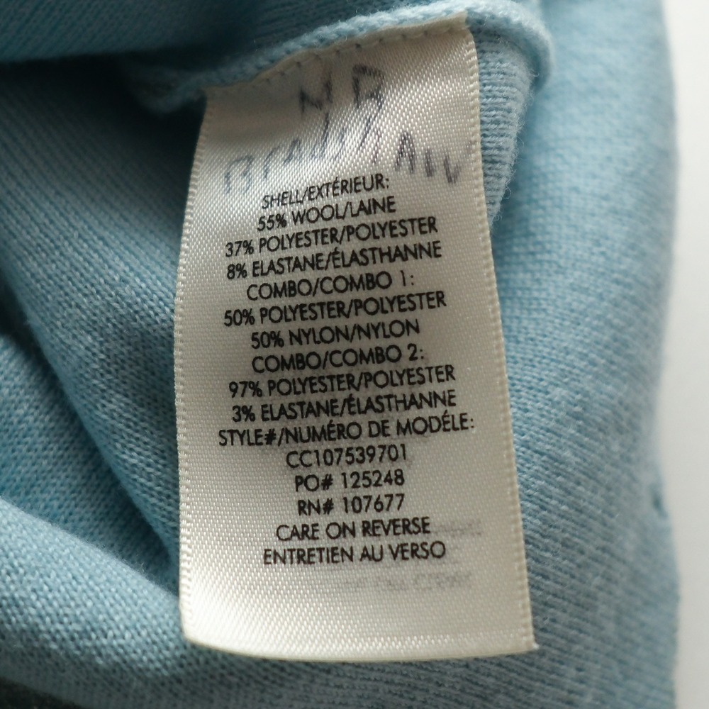 Alice + Olivia Issa Sweater Womens Large Blue Puff Sleeve Turtleneck Metallic - Picture 6 of 9